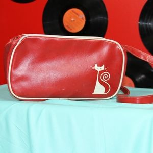 Vintage Red Cat Purse